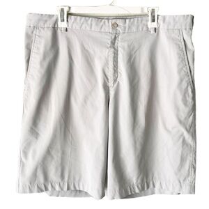 Nike Golf Shorts Men's 38 Gray Stripe Flat Front Stretch Summer Travel Preppy